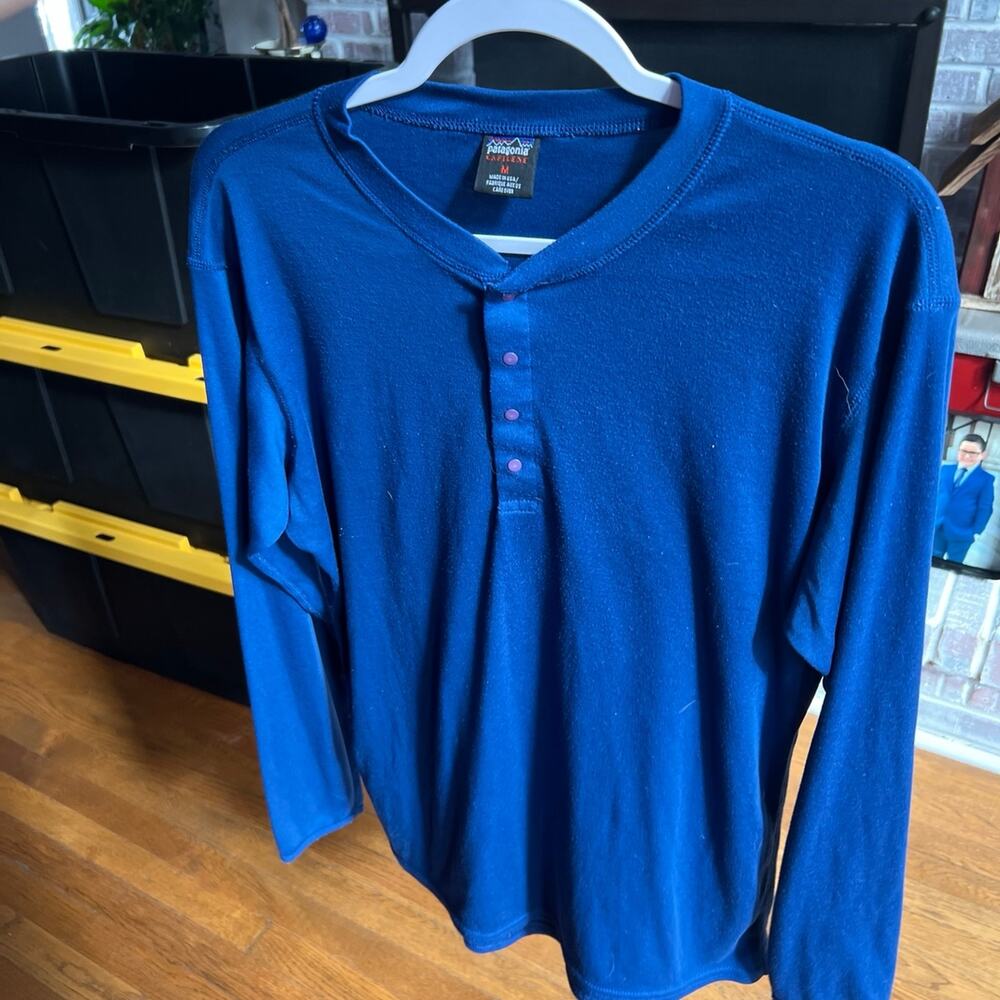 Patagonia capilene blue‎ men’s medium long sleeve